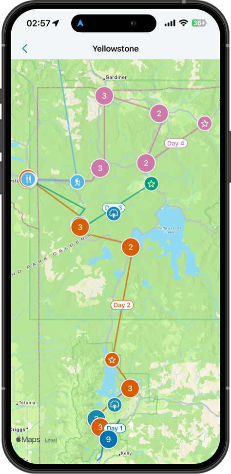 Trip map